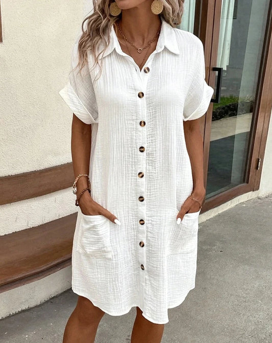 Cotton Linen Mini Dress